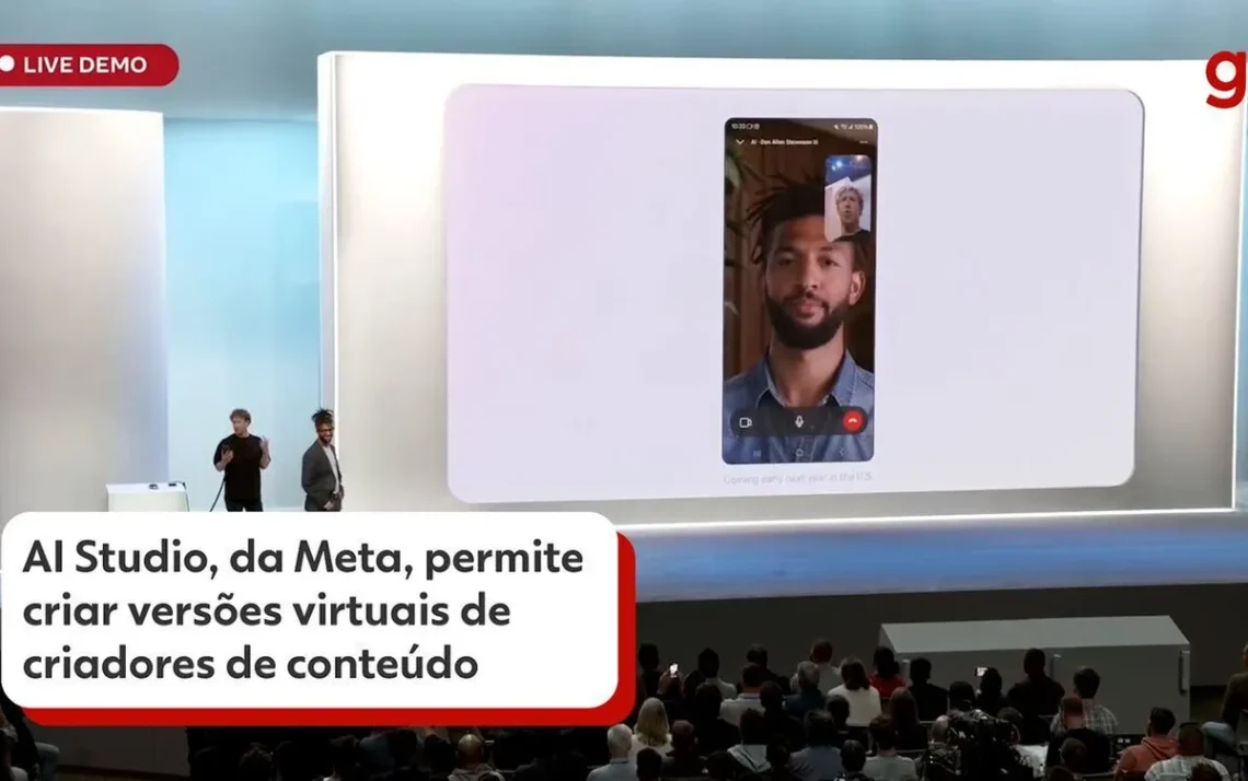 AI Studio, da Meta, permite criar versões virtuais de criadores de conteúdo. - Todos os direitos: © G1 - Tecnologia