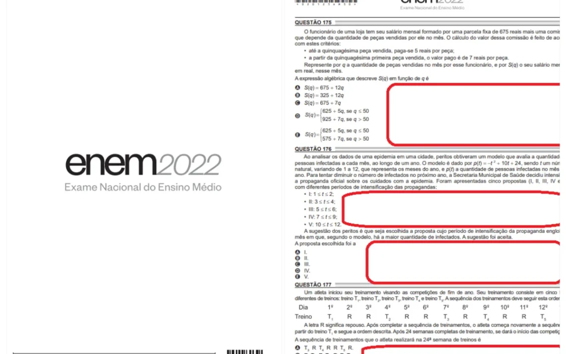 exame, nacional do, ensino médio, prova, matemática, ciências, da natureza;